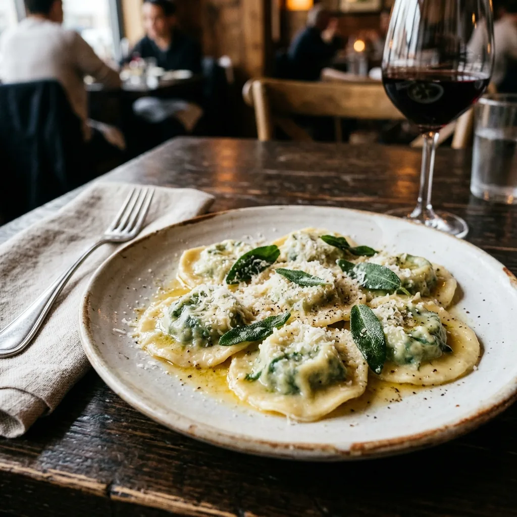 Ravioli Grande Relleno de Rabo de Toro